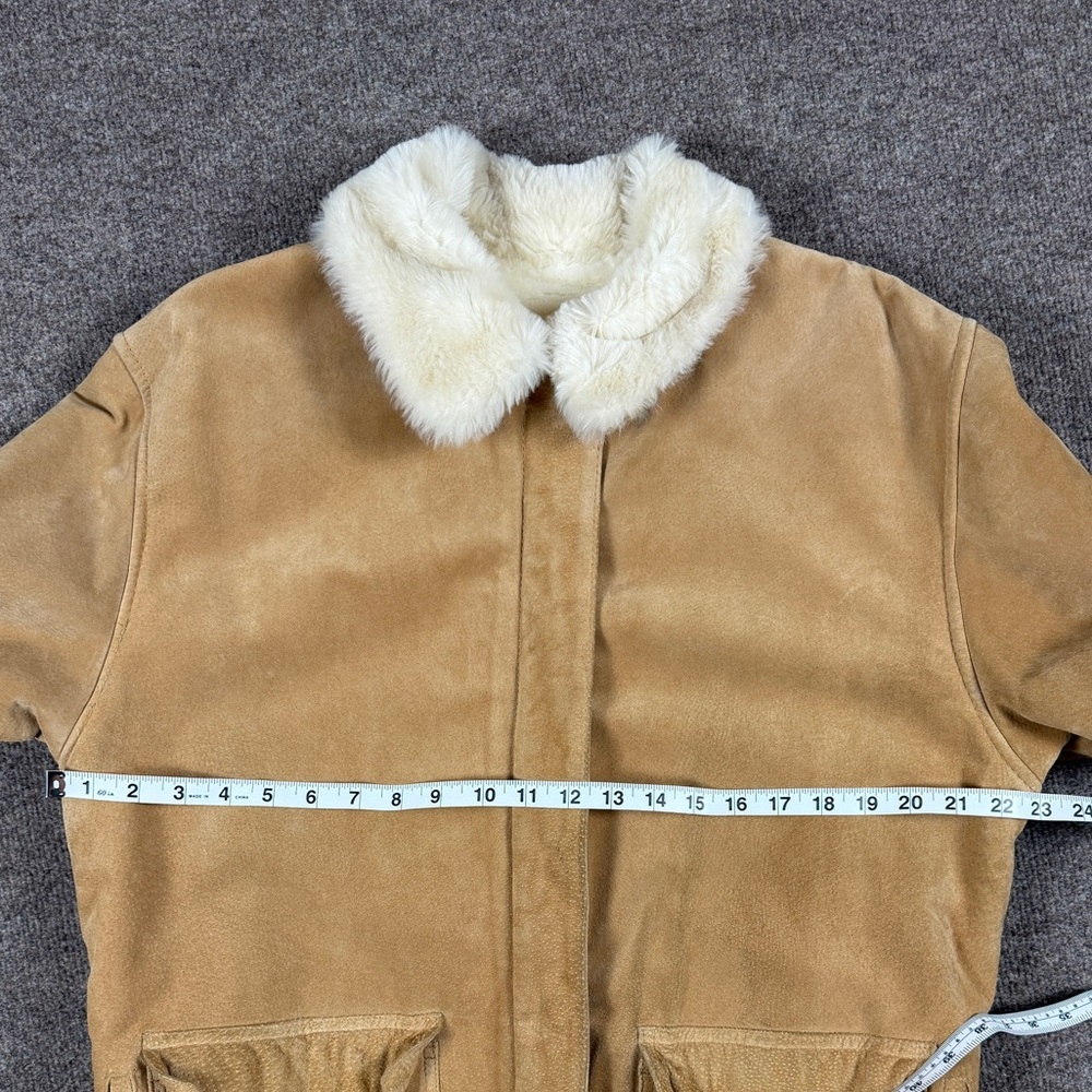 J Percy Marvin Richards Suede Leather Chore Barn Jacket Fur Lined Coat Women’s M - Picture 12 of 12